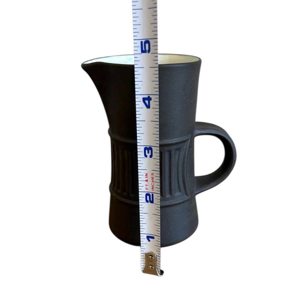 Dansk Flamestone Fluted Creamer Vintage Denmark Jens Quistgaard‎ MCM Brown Matte - Picture 4 of 8